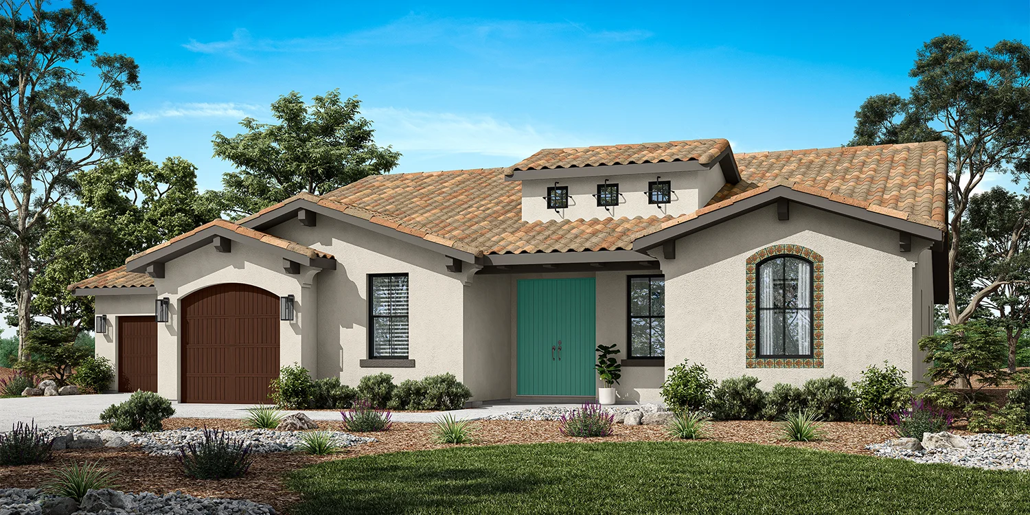 The Heirloom Spanish A w/ ADU elevation &mdash; 7104 Wintersweet Drive