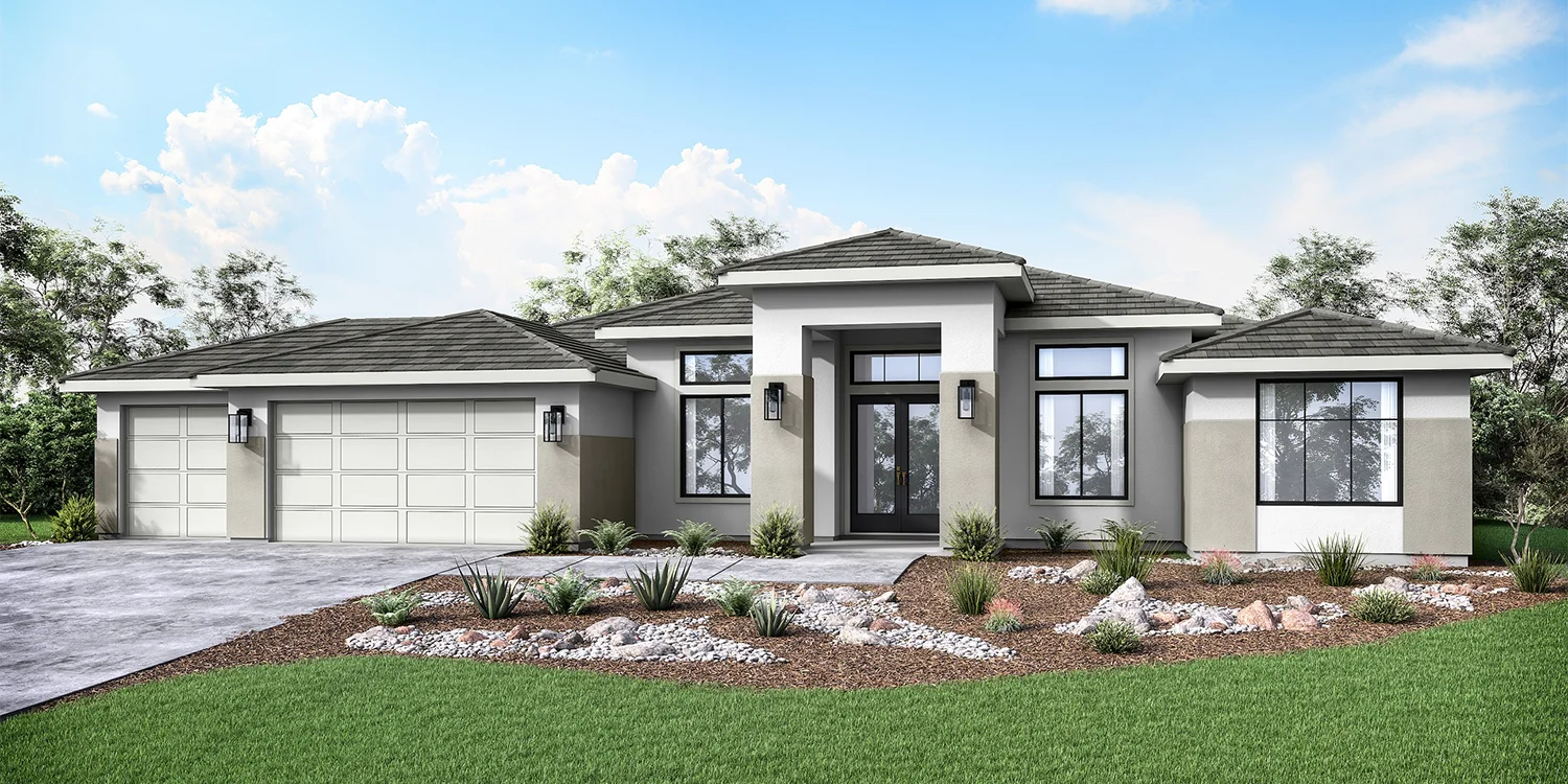 The Tacoma Contemporary elevation exterior rendering