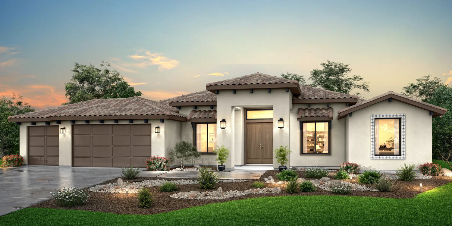 The Tacoma Spanish elevation exterior rendering
